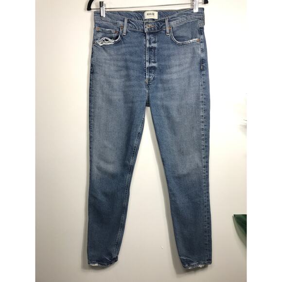AGOLDE Nico Denim Jeans High Rise Button Fly - Picture 2 of 13